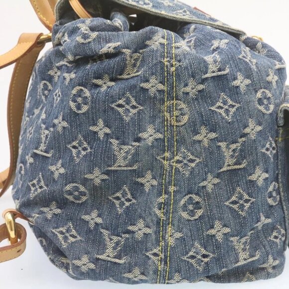 LOUIS VUITTON Monogram Denim Sac A Dos GM Backpack Blue M95056 LV Auth 23330AM - Picture 6 of 16